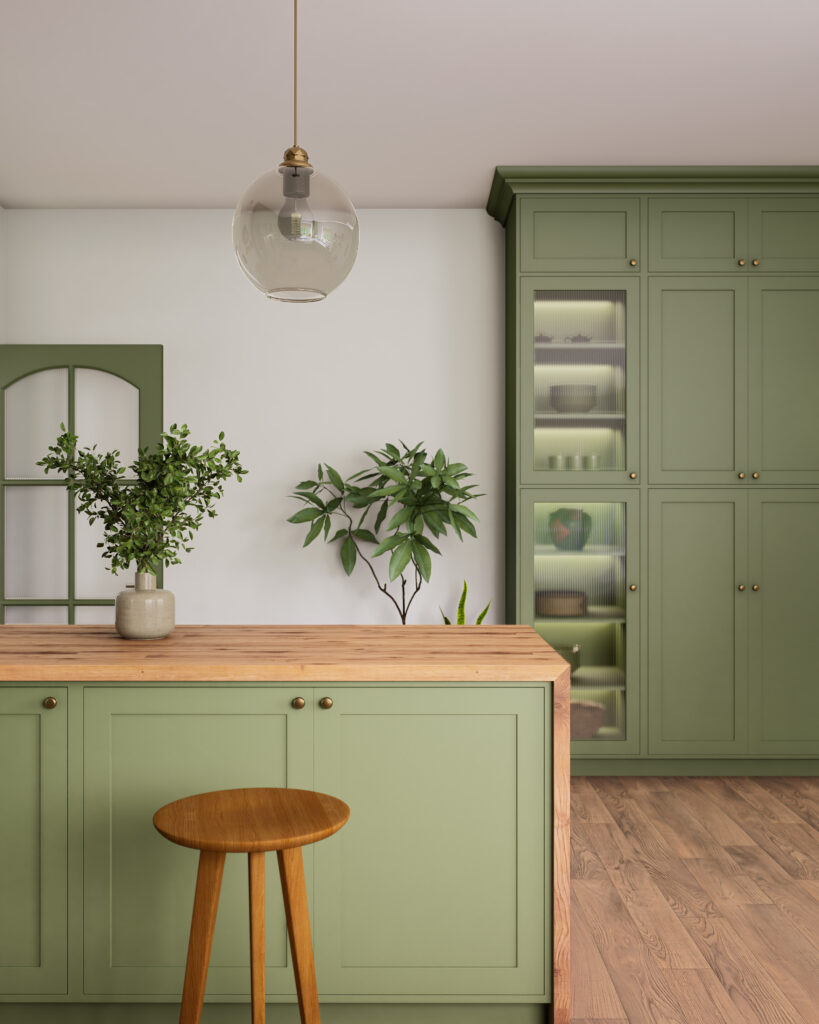 cuisine couleur vert d'eau