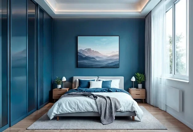 chambre-bleu-nuit-et-bois