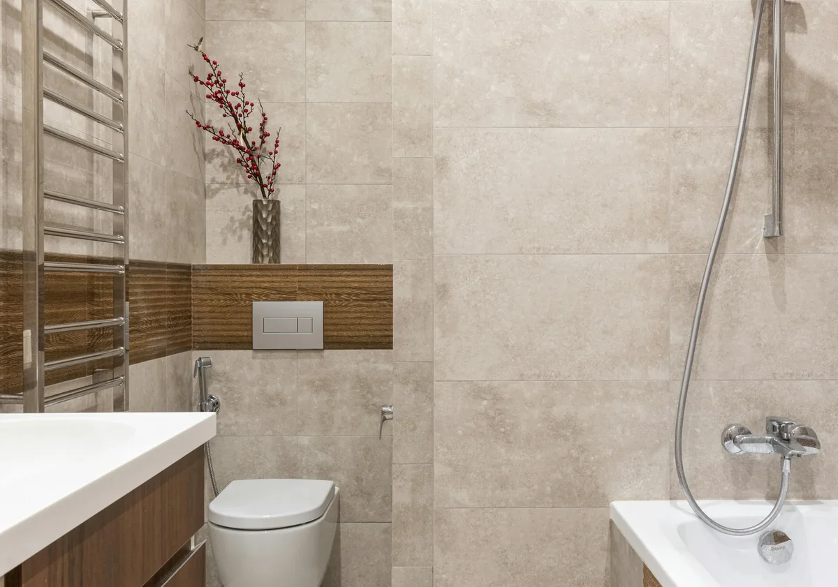 salle de bain travertin