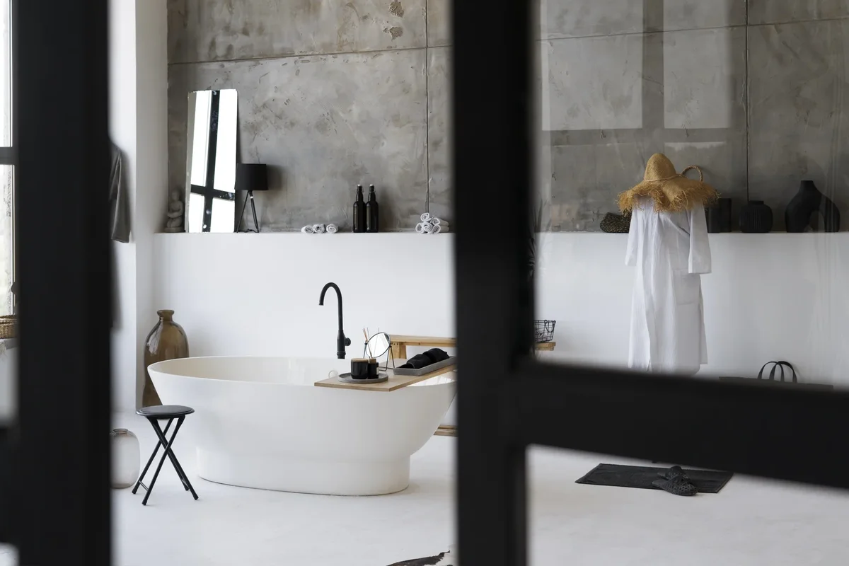 salle de bain industrielle