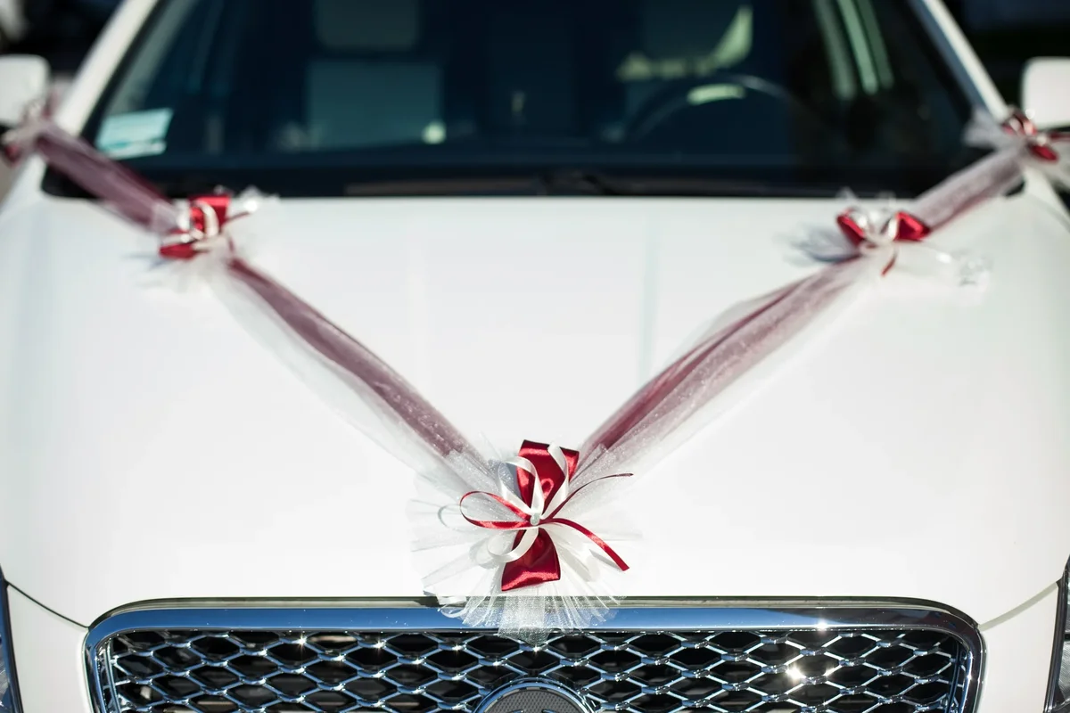 décoration voiture mariage