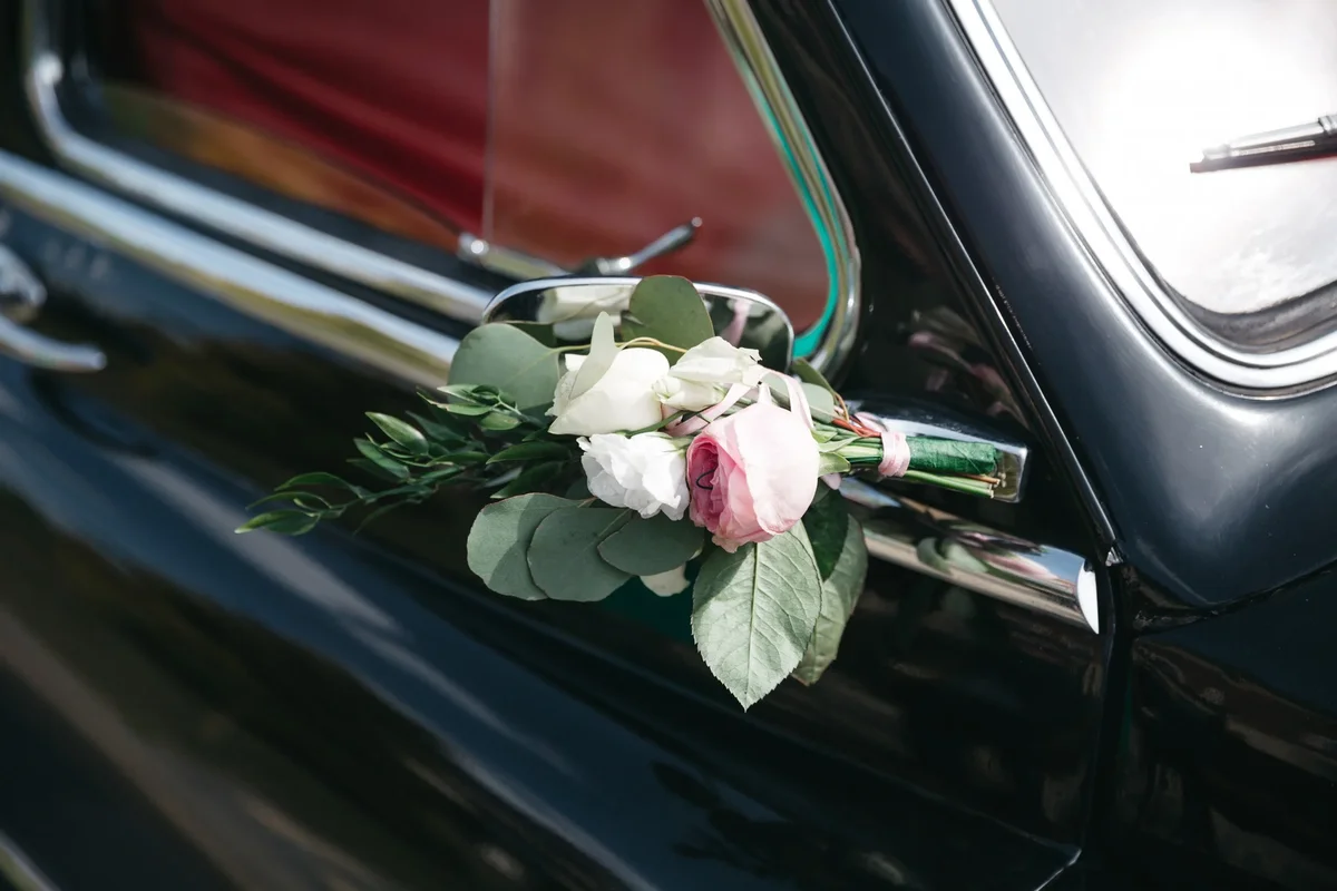 décoration voiture mariage