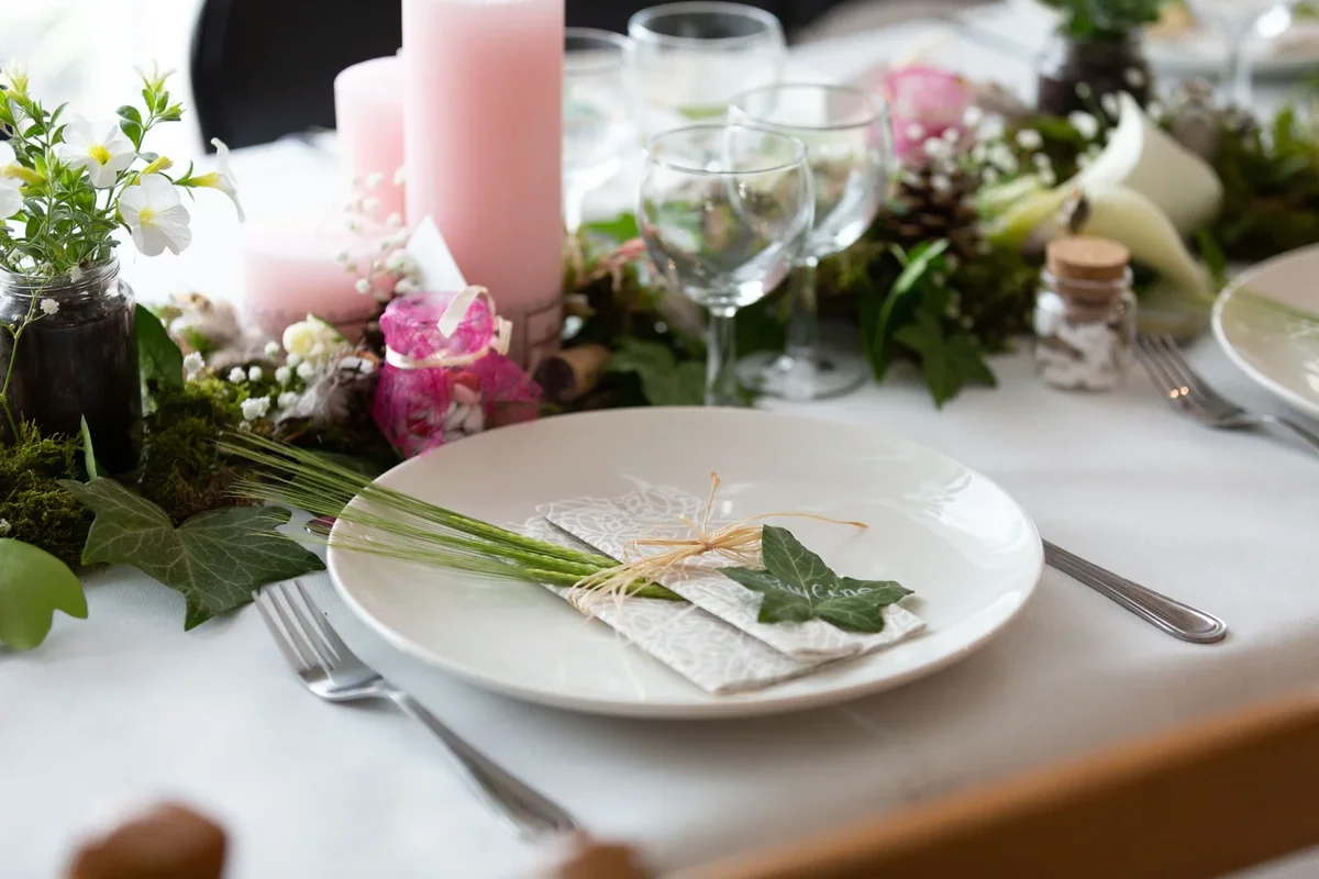 décoration table mariage bohème