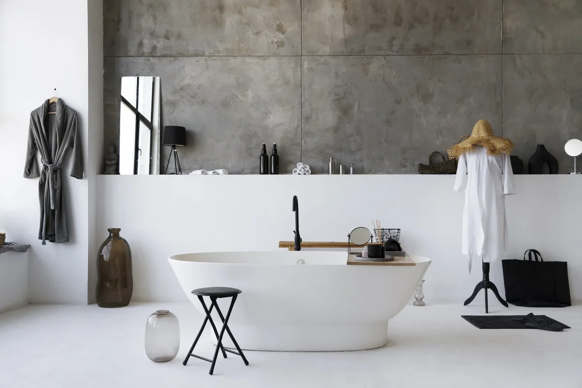 salle de bain industrielle