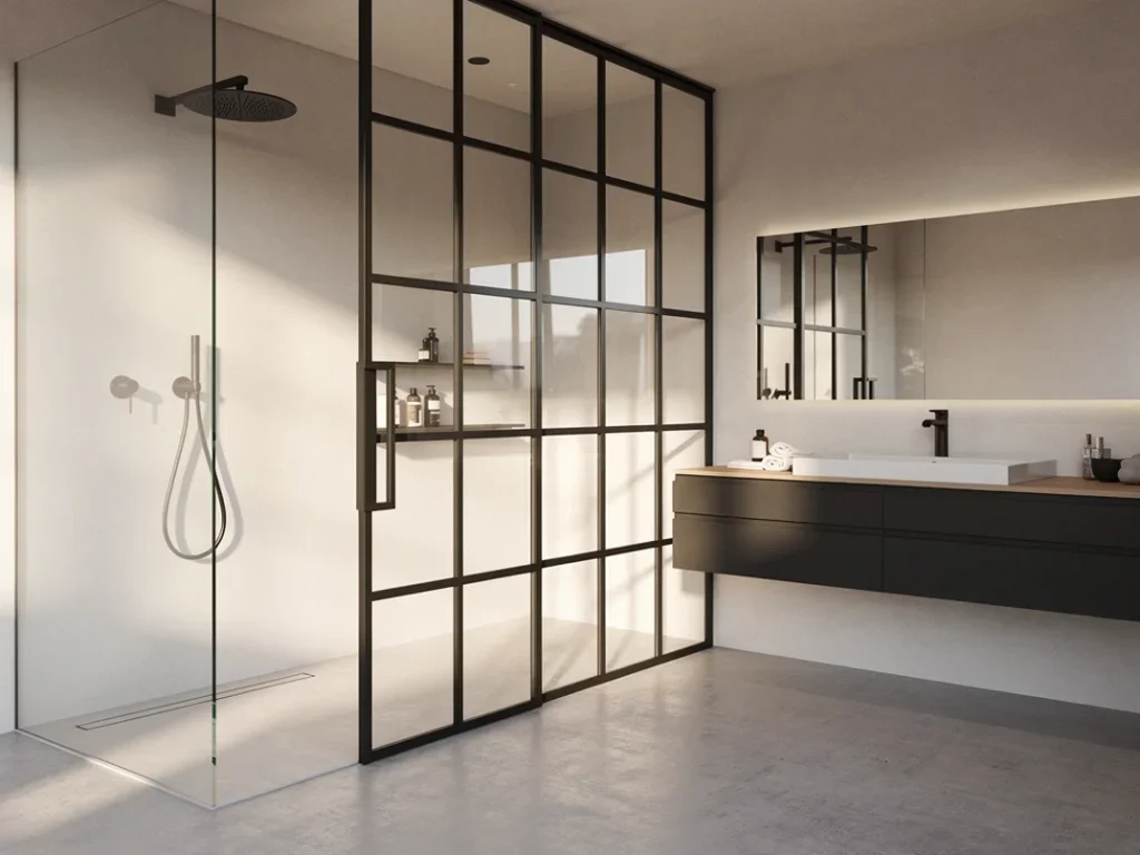 salle de bain industrielle