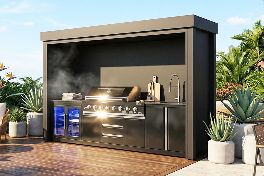 cuisine exterieure pour terrasse
